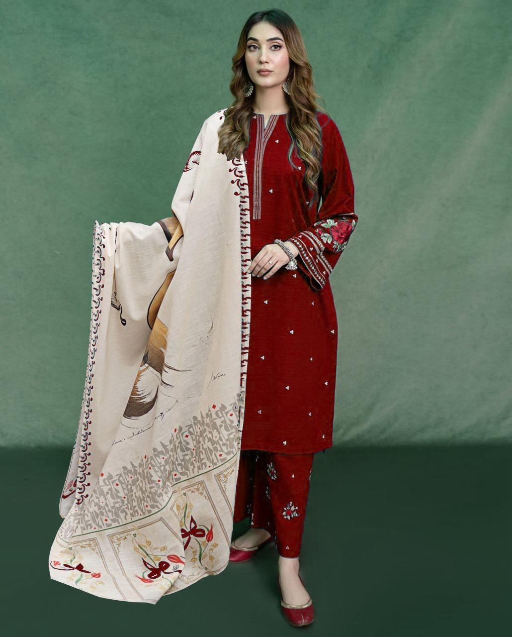 Ladies 3-Piece –  Unstiched