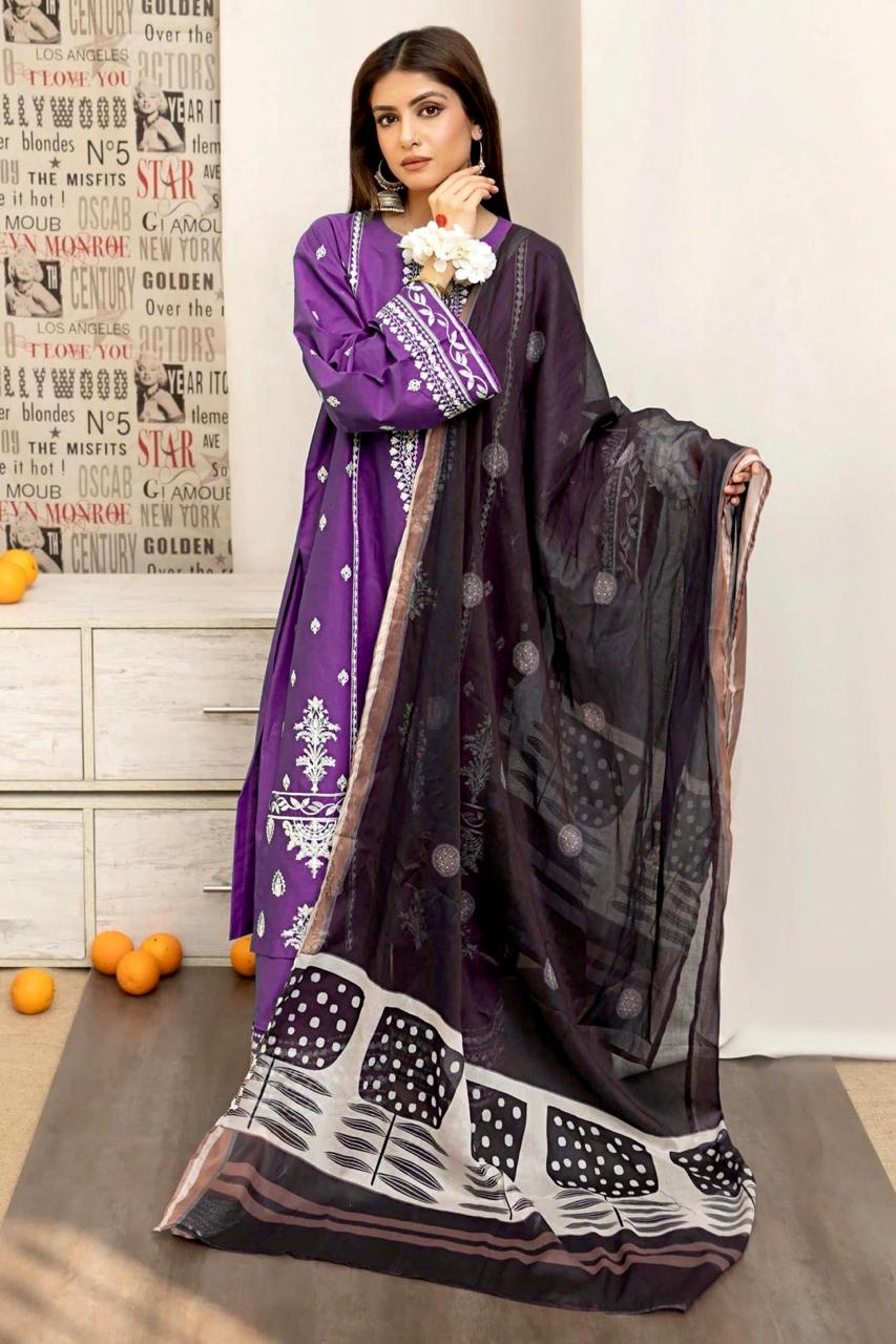 Ladies 3-Piece –  Unstiched