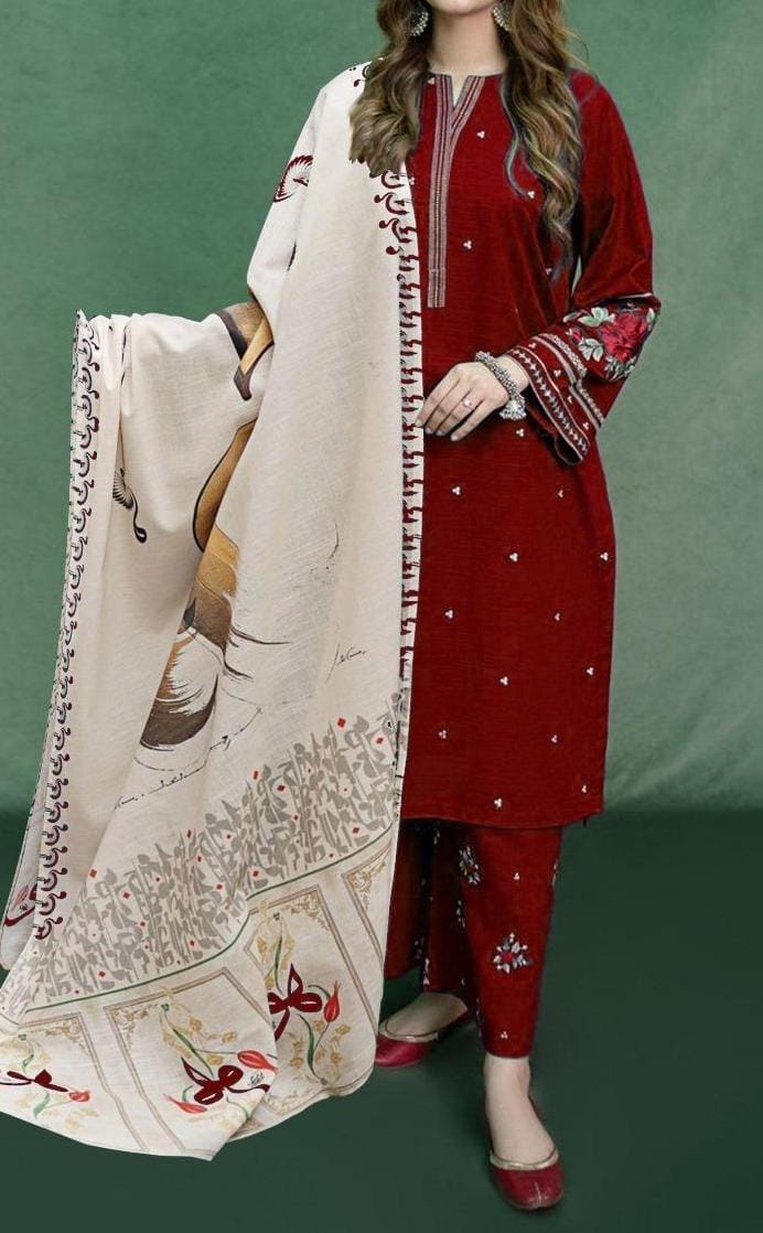 Ladies 3-Piece –  Unstiched