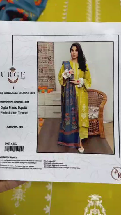 Ladies 3-Piece –  Unstiched